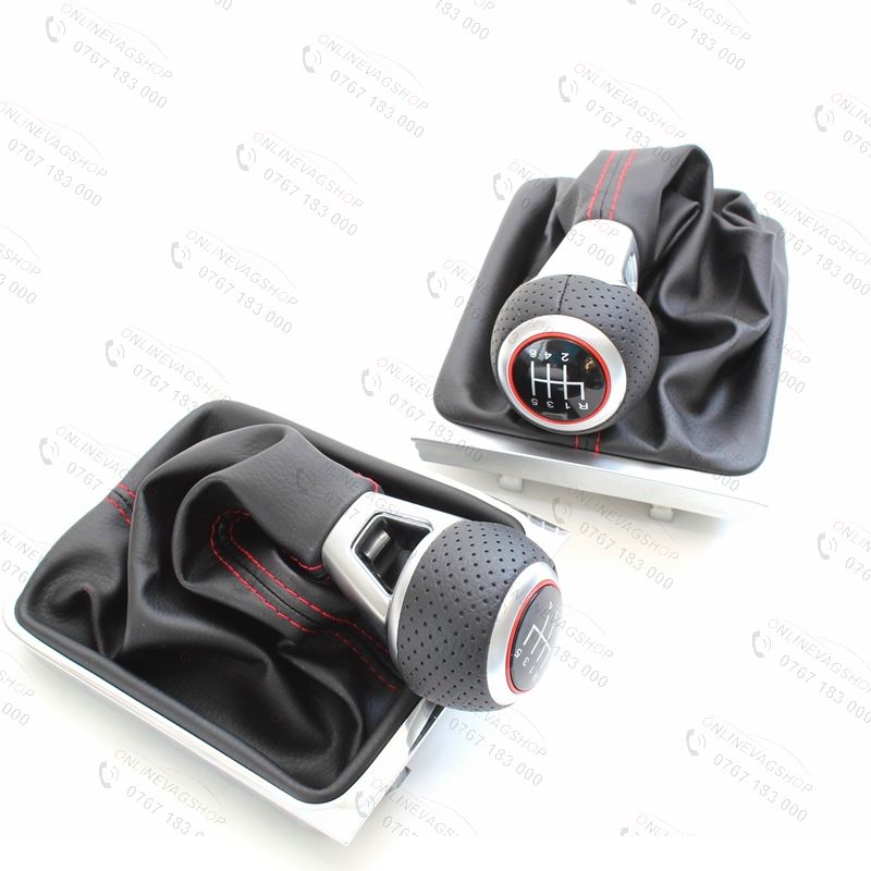 Schimbator viteze cu nuca piele  S line pentru Passat B6,CC,3C,B7 